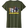 imageStar Wars Han Solo Classic Character Matching 2Sided TShirtOlive Green