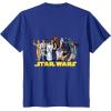 imageStar Wars Han Solo Classic Character Matching 2Sided TShirtRoyal Blue