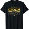 imageStar Wars Best Groom in the Galaxy Honeymoon Wedding Party TShirtBlack