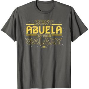 imageStar Wars Best Abuela in the Galaxy Birthday Da de la Madre TShirtAsphalt Grey
