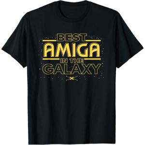 imageStar Wars Best Amiga in the Galaxy Friend Birthday Spanish TShirtBlack