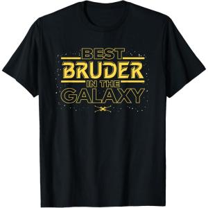 imageStar Wars Best Bruder in the Galaxy Family Trip German TShirtBlack