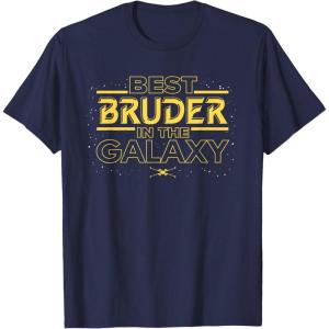 imageStar Wars Best Bruder in the Galaxy Family Trip German TShirtNavy Blue