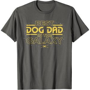imageStar Wars Best Dog Dad in the Galaxy Birthday Fathers Day TShirtAsphalt Grey