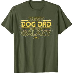 imageStar Wars Best Dog Dad in the Galaxy Birthday Fathers Day TShirtOlive Green