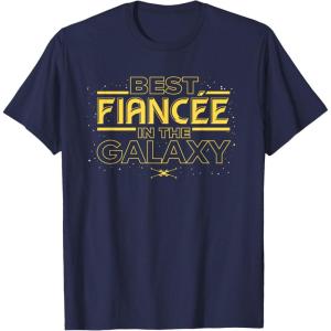 imageStar Wars Best Fiance in the Galaxy Birthday Engagement TShirtNavy Blue