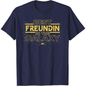 imageStar Wars Best Freundin in the Galaxy Friend Birthday German TShirtNavy Blue