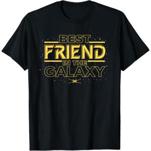 imageStar Wars Best Friend in the Galaxy Friend Trip Birthday TShirtBlack
