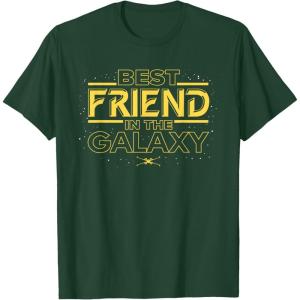 imageStar Wars Best Friend in the Galaxy Friend Trip Birthday TShirtDark Green