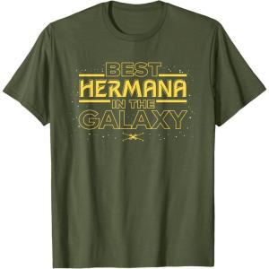 imageStar Wars Best Hermana in the Galaxy Family Trip Spanish TShirtOlive Green