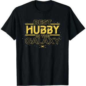 imageStar Wars Best Hubby in the Galaxy Birthday Anniversary TShirtBlack