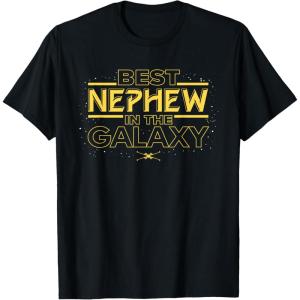 imageStar Wars Best Nephew in the Galaxy Family Trip Birthday TShirtBlack