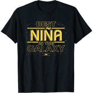 imageStar Wars Best Nia in the Galaxy Family Trip Girl Spanish TShirtBlack
