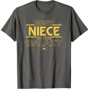 imageStar Wars Best Niece in the Galaxy Family Trip Birthday TShirtAsphalt Grey