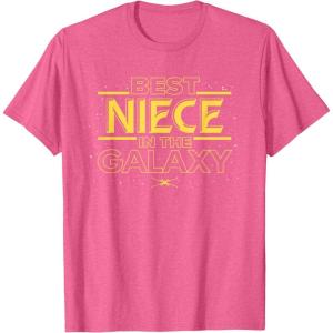 imageStar Wars Best Niece in the Galaxy Family Trip Birthday TShirtPink Heather