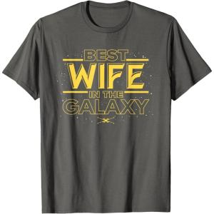 imageStar Wars Best Wife in the Galaxy Birthday Anniversary TShirtAsphalt Grey