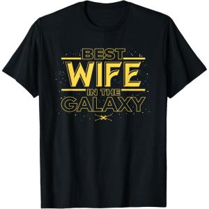 imageStar Wars Best Wife in the Galaxy Birthday Anniversary TShirtBlack