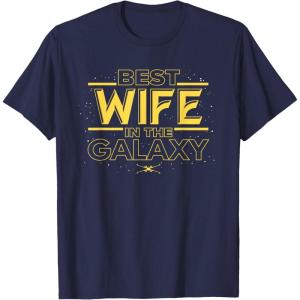 imageStar Wars Best Wife in the Galaxy Birthday Anniversary TShirtNavy Blue