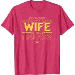 imageStar Wars Best Wife in the Galaxy Birthday Anniversary TShirtRed Heather