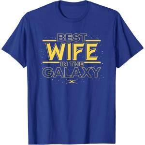 imageStar Wars Best Wife in the Galaxy Birthday Anniversary TShirtRoyal Blue