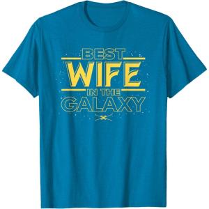imageStar Wars Best Wife in the Galaxy Birthday Anniversary TShirtSapphire Blue