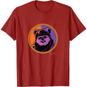imageStar Wars Ewok Wicket Classic Character Matching 2Sided TShirtCranberry Red