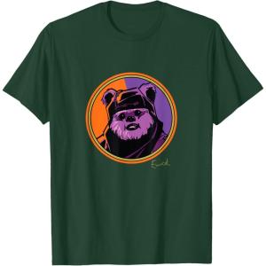 imageStar Wars Ewok Wicket Classic Character Matching 2Sided TShirtDark Green