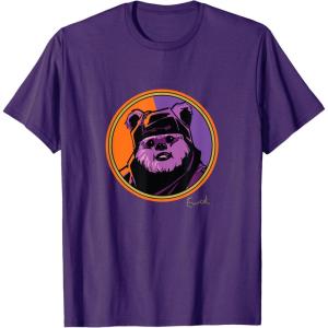 imageStar Wars Ewok Wicket Classic Character Matching 2Sided TShirtPurple