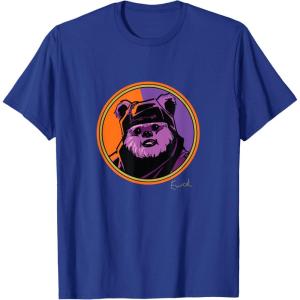 imageStar Wars Ewok Wicket Classic Character Matching 2Sided TShirtRoyal Blue