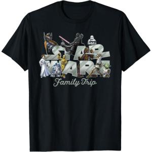 imageStar Wars Family Trip Original Trilogy Characters Vacation TShirtBlack