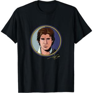 imageStar Wars Han Solo Classic Character Matching 2Sided TShirtBlack