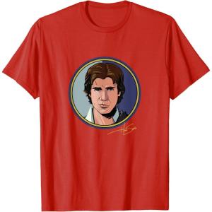 imageStar Wars Han Solo Classic Character Matching 2Sided TShirtRed