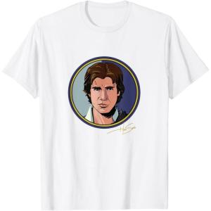 imageStar Wars Han Solo Classic Character Matching 2Sided TShirtWhite