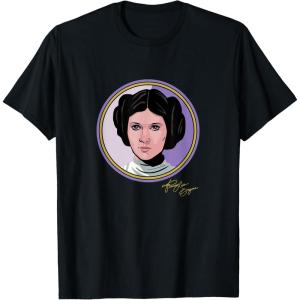 imageStar Wars Princess Leia Classic Character Matching 2Sided TShirtBlack