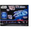 imageSTAR WARS Micro Galaxy Squadron Assault Class Millennium Falcon  7Inch Vehicle with 1Inch Han Solo Chewbacca Princess Leia and OBIWan Kenobi Micro Figures Multicolor