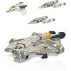 imageSTAR WARS Micro Galaxy Squadron Ghost Secret Mission  15Inch Vehicle with Three Additional Vehicles Plus Ten Micro Figures Accessories