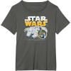 imageStar Wars  Han Solo Chewbacca Millennium Falcon TShirtAsphalt Grey