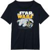 imageStar Wars  Han Solo Chewbacca Millennium Falcon TShirtBlack