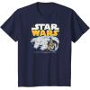 imageStar Wars  Han Solo Chewbacca Millennium Falcon TShirtNavy Blue