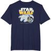 imageStar Wars  Han Solo Chewbacca Millennium Falcon TShirtNavy Blue