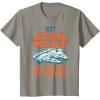 imageStar Wars 1977 Millennium Falcon Retro TShirtSlate Grey