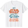 imageStar Wars 1977 Millennium Falcon Retro TShirtWhite