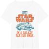 imageStar Wars 1977 Millennium Falcon Retro TShirtWhite