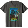 imageStar Wars A New Hope Darth Vader 70s Retro TShirtAsphalt Grey