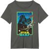 imageStar Wars A New Hope Darth Vader 70s Retro TShirtAsphalt Grey