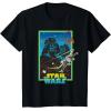 imageStar Wars A New Hope Darth Vader 70s Retro TShirtBlack