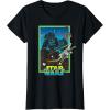 imageStar Wars A New Hope Darth Vader 70s Retro TShirtBlack