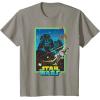 imageStar Wars A New Hope Darth Vader 70s Retro TShirtSlate Grey