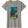 imageStar Wars A New Hope Darth Vader 70s Retro TShirtSlate Grey
