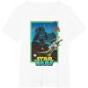 imageStar Wars A New Hope Darth Vader 70s Retro TShirtWhite